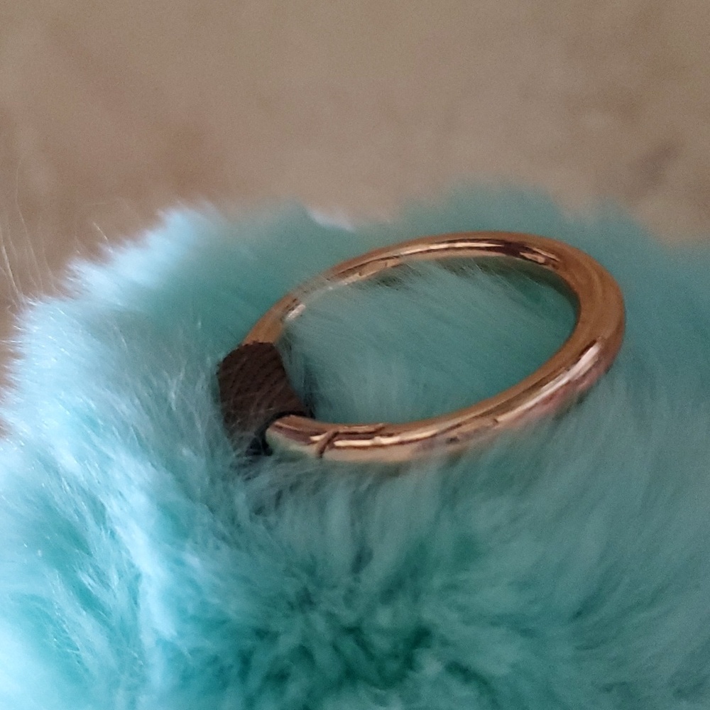 Turquoise Rabbit Fur Keychain nwot - Picture 2 of 6